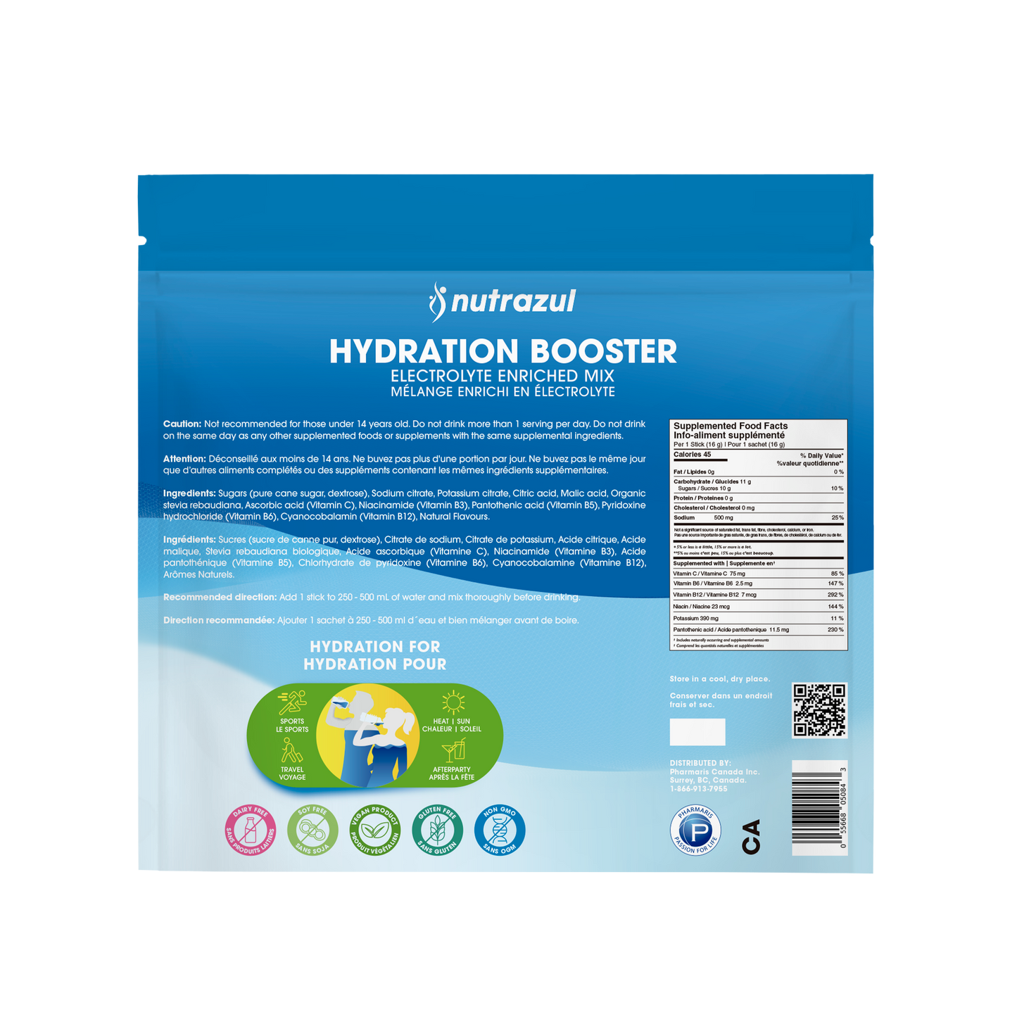 Nutrazul Hydration Booster- Lemon Lime 90 Sticks