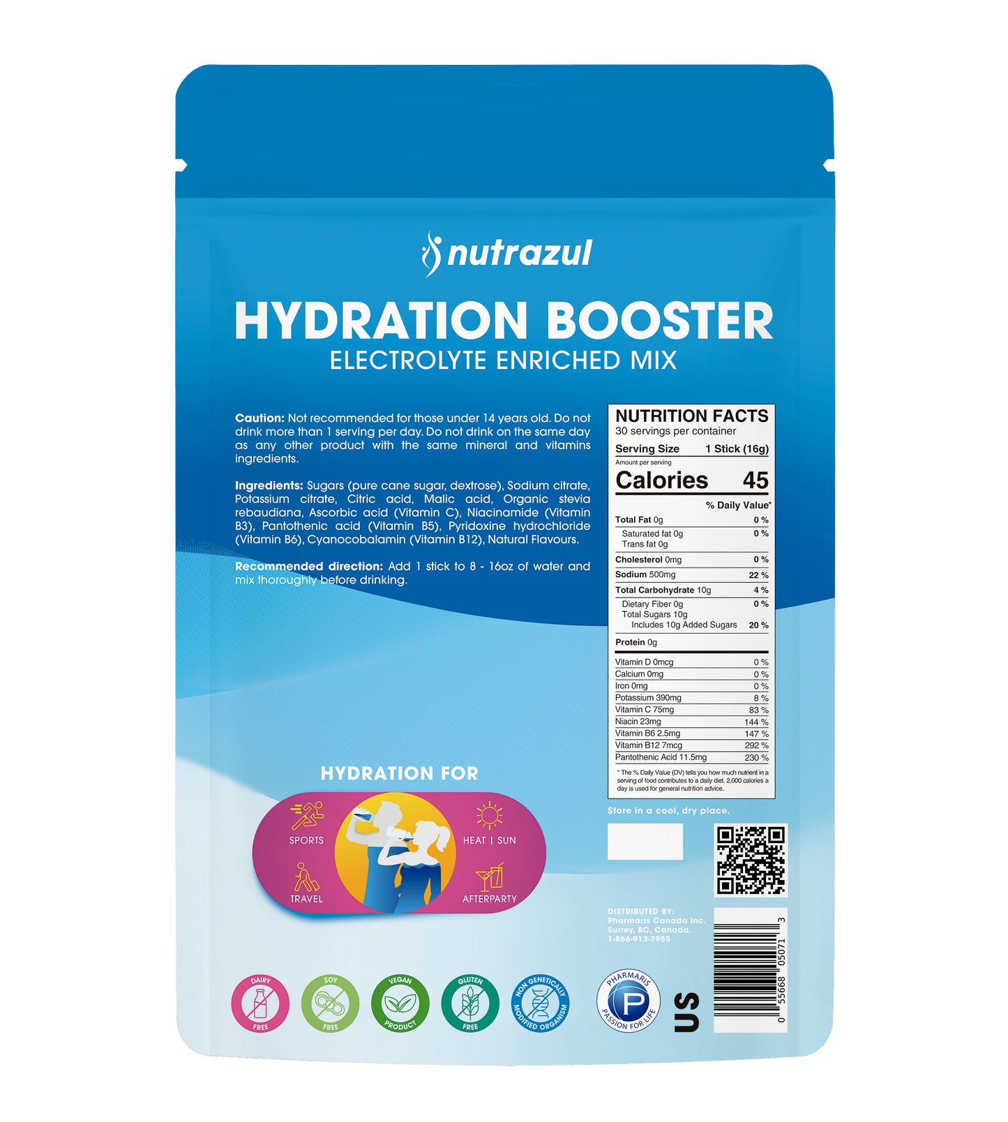 Nutrazul Hydration Booster- Passion fruit 30 Sticks