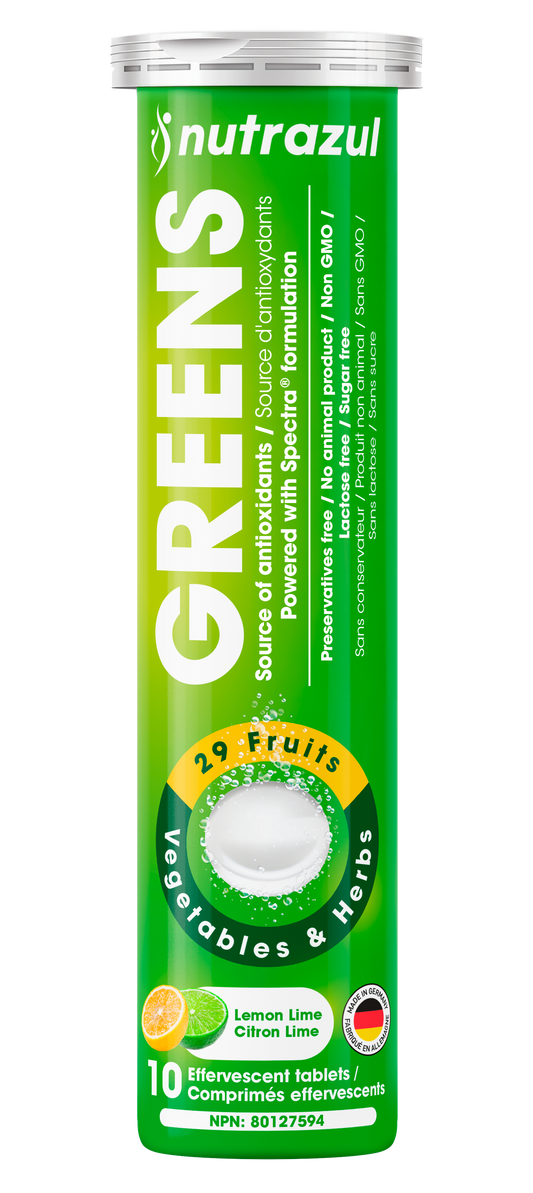 Nutrazul GREENS Effervescent Tablets | Daily Antioxidant & Immune Support |