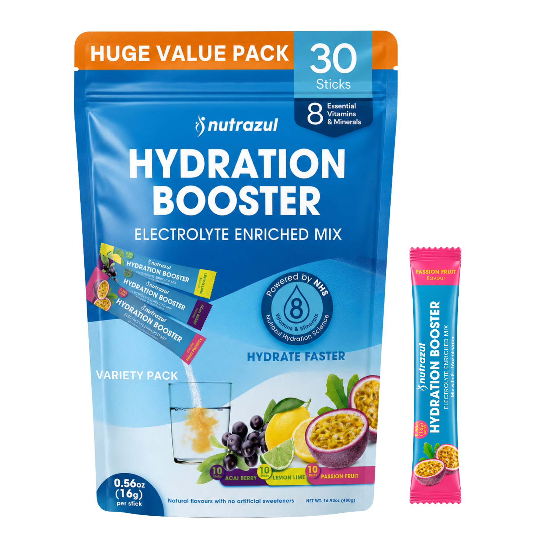 Variety Pack - Hydration Booster - 30 Sticks – Nutrazul