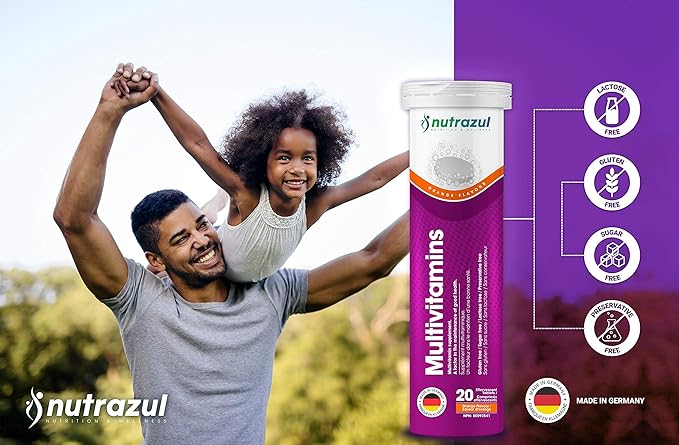 Nutrazul Multivitamin Effervescent Tablets - Orange 20’s | 20 Days Supply