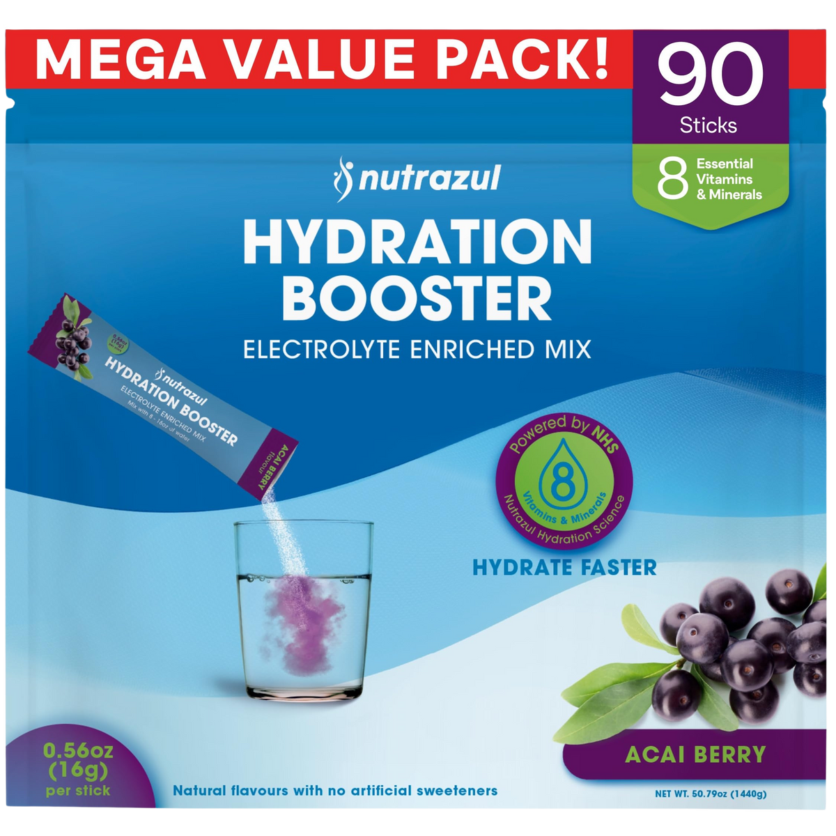 Acai Berry - Hydration Booster - 90 Sticks