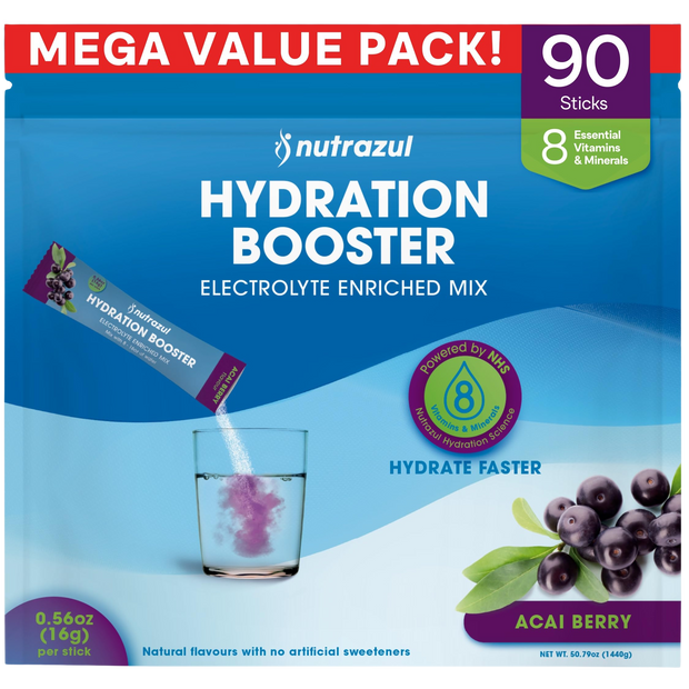 Nutrazul Booster d'hydratation - Baies d'açaï 90 bâtonnets (Copie)