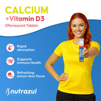 Nutrazul® Calcium + Vitamin D3 Effervescent Tablets | Lemon Lime (Pack of 3)