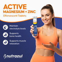 ACTIVE Magnesium + Zinc Effervescent Tablets | Orange (Pack of 3)