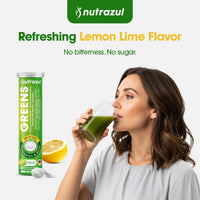 Nutrazul® GREENS Effervescent Tablets | Lemon Lime (Pack of 3)