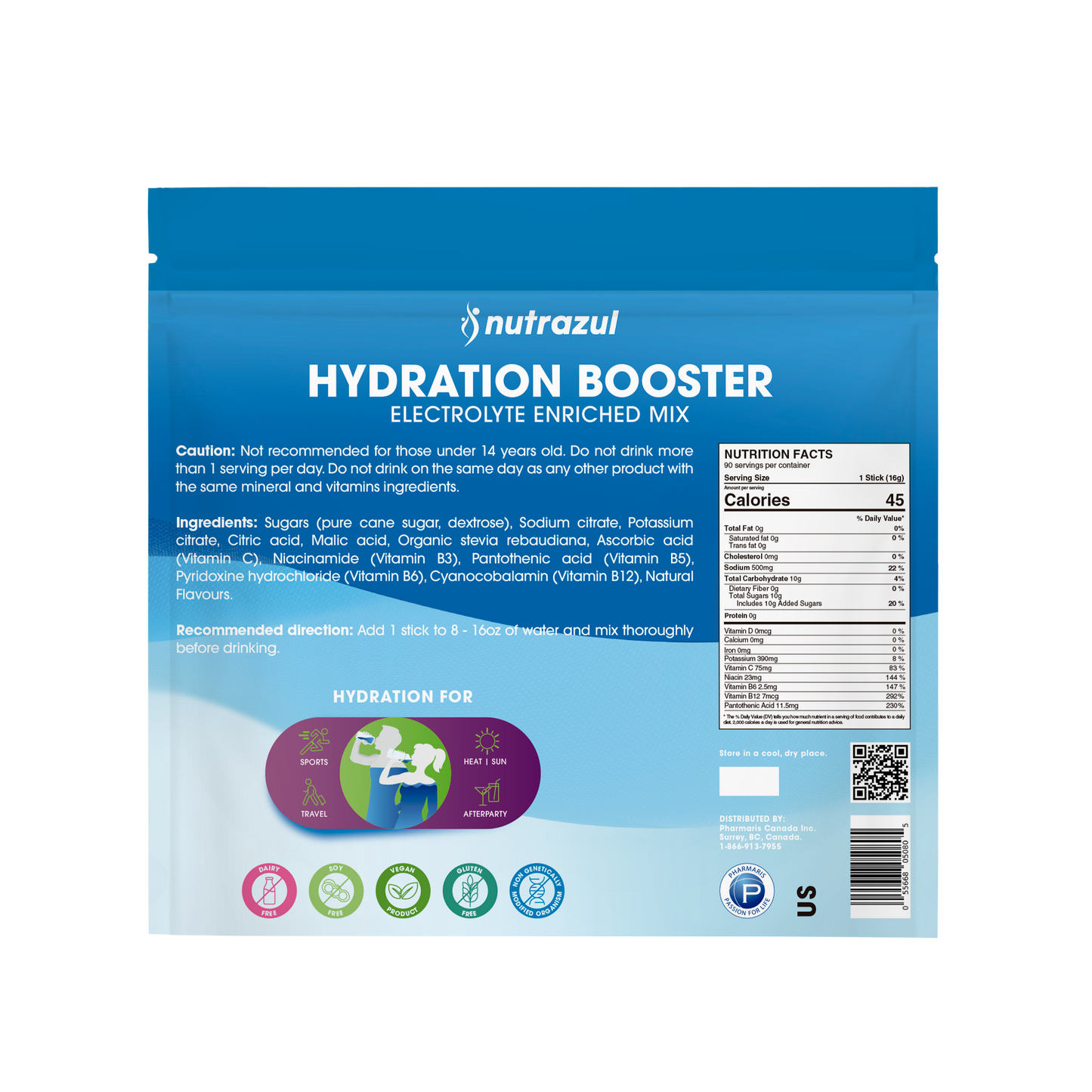 Nutrazul Hydration Booster- Acai Berry 90 Sticks