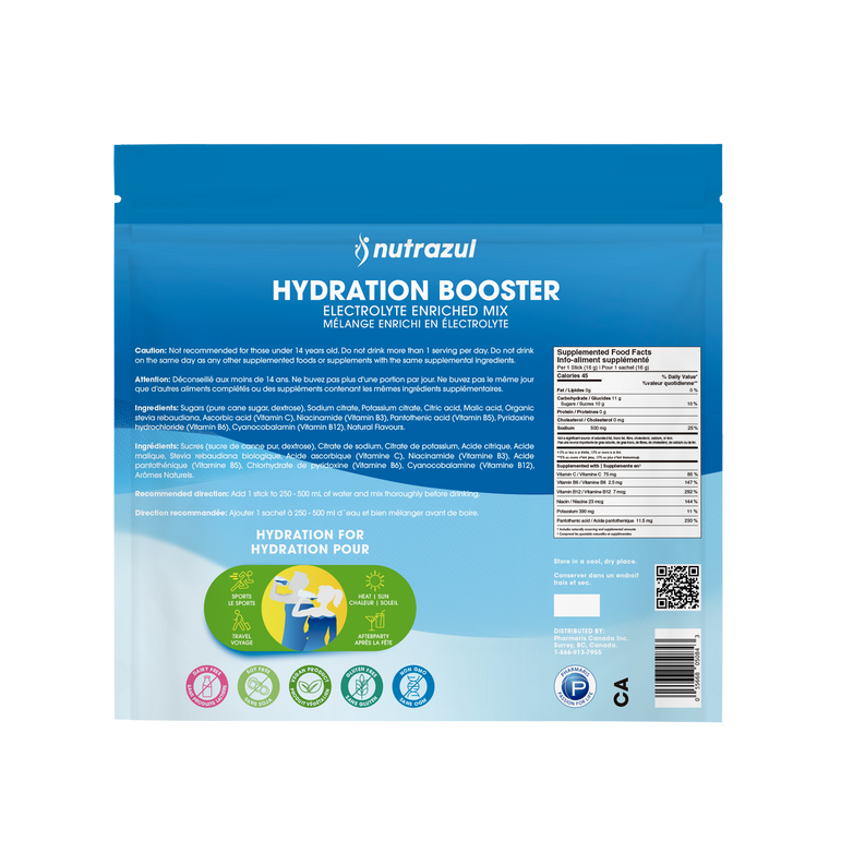 Nutrazul® Hydration Booster - Lemon Lime 90 Sticks