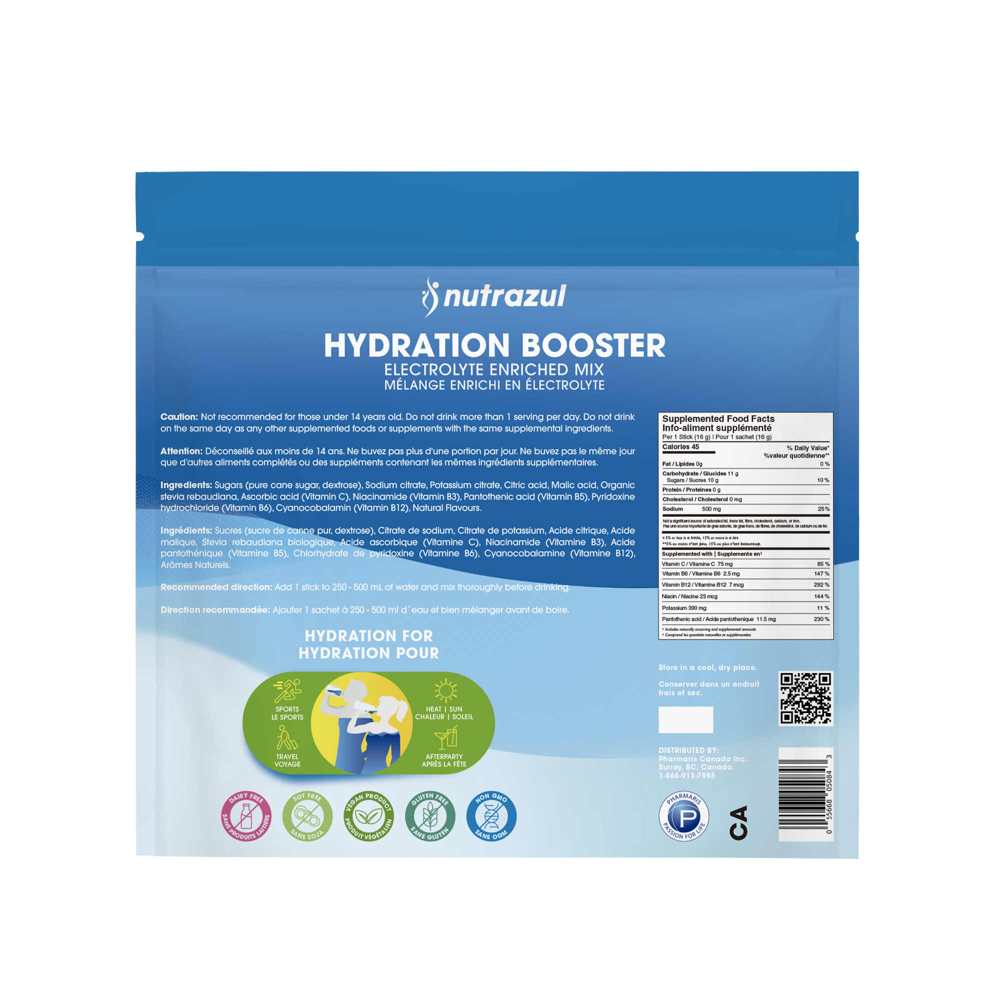 Nutrazul® Hydration Booster - Lemon Lime 90 Sticks