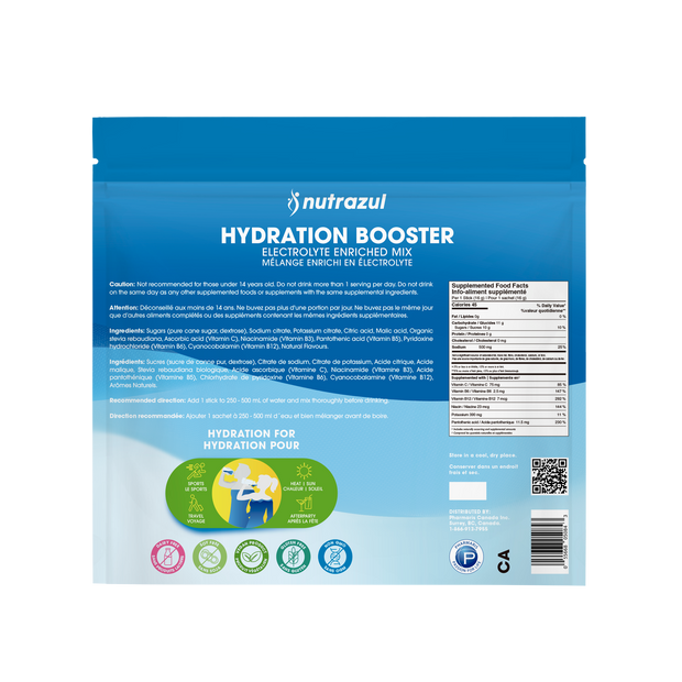 Nutrazul Booster d'hydratation - Citron vert 90 bâtonnets