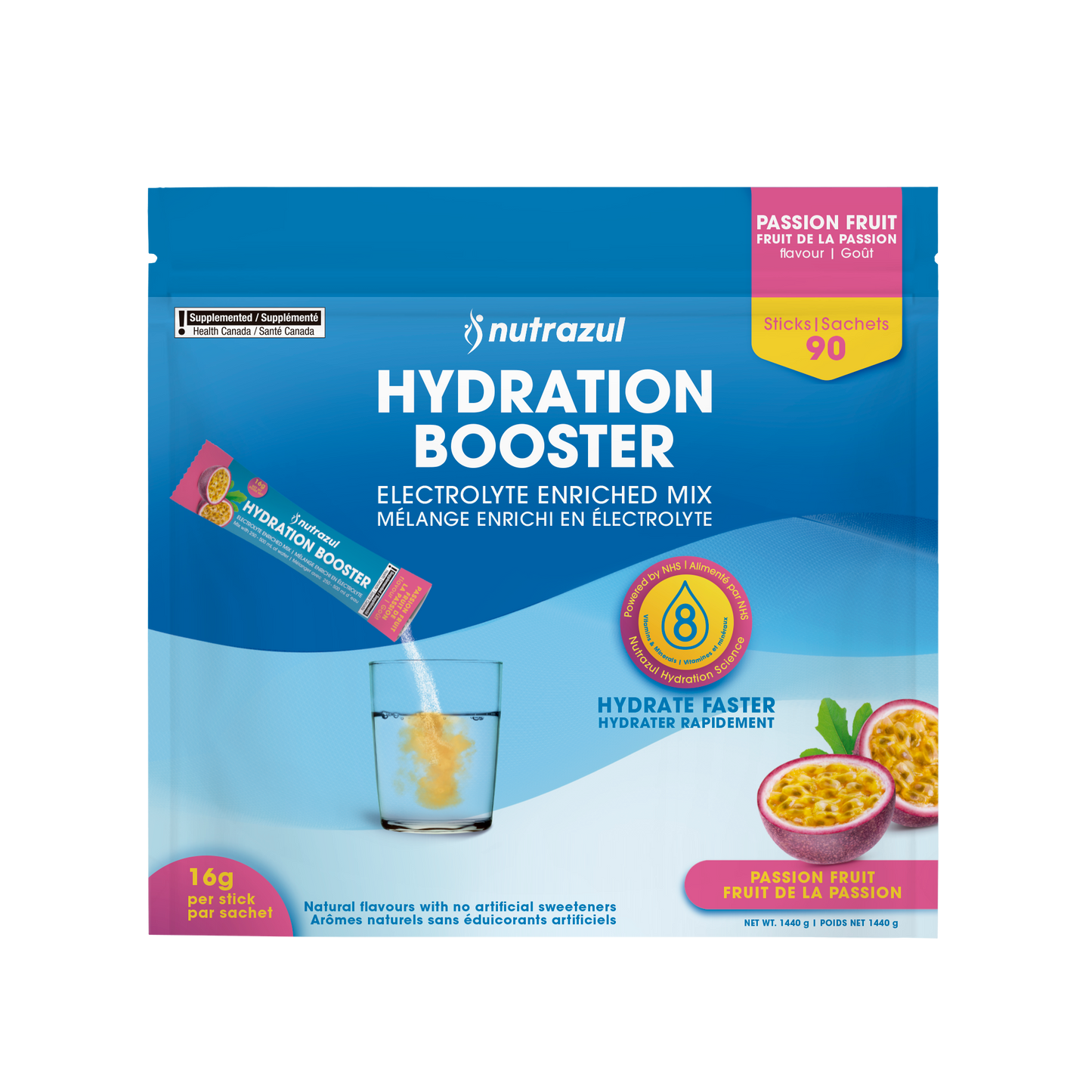 Nutrazul Hydration Booster- Passion fruit 90 Sticks