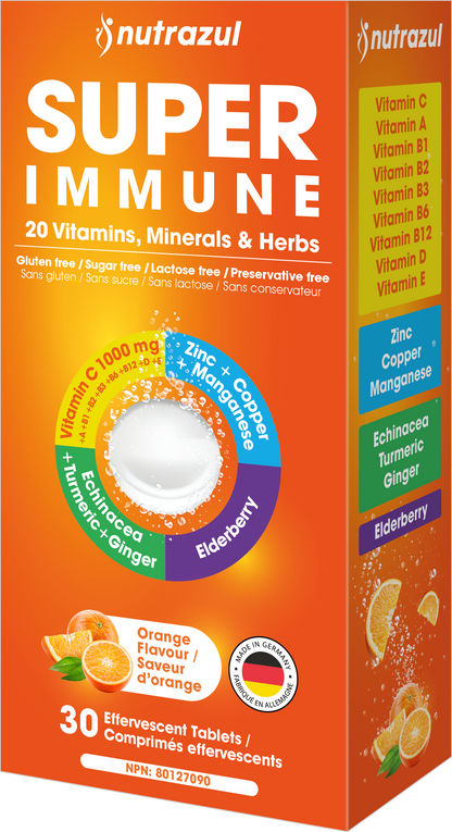 Nutrazul Super Immune Effervescent Tablets | Maintains Immune Function &Antioxidant Support