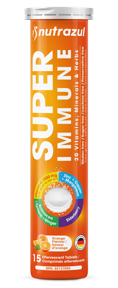 Nutrazul Super Immune Effervescent Tablets | Maintains Immune Function &Antioxidant Support