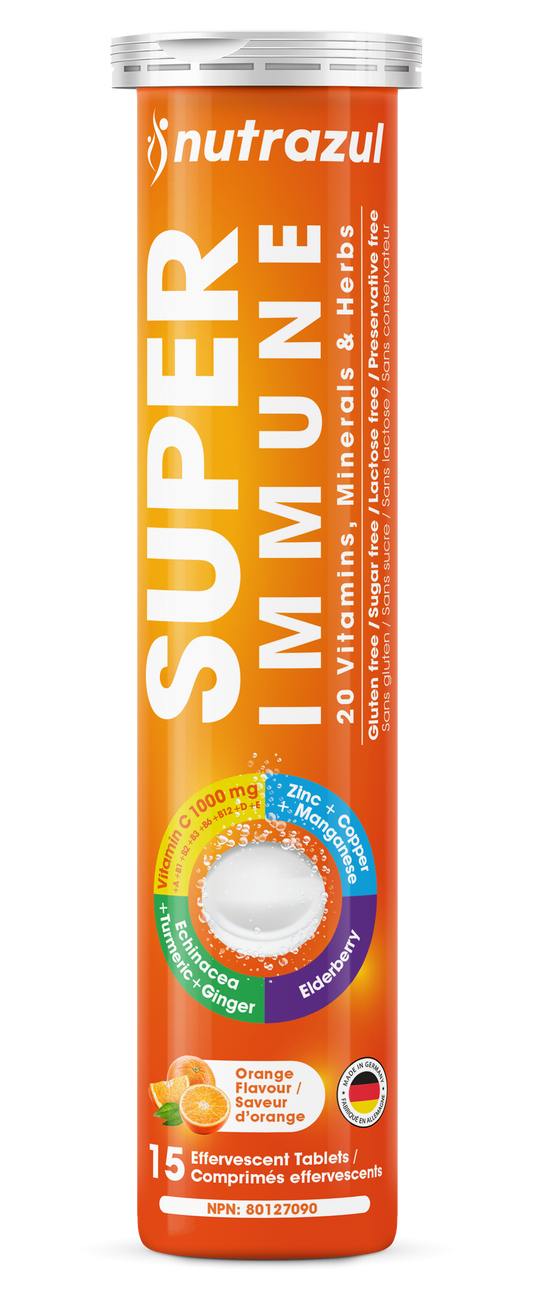 Nutrazul Super Immune Effervescent Tablets | Maintains Immune Function &Antioxidant Support