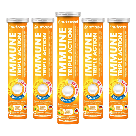 Nutrazul® Immune Triple Action Effervescent Tablets | Orange (Pack of 5)