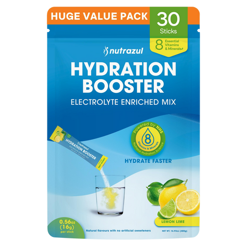Nutrazul Booster d'hydratation - Citron vert 30 bâtonnets