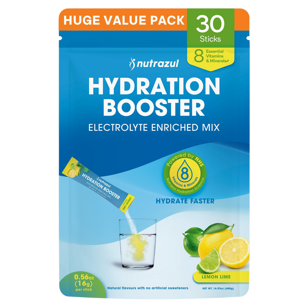 Nutrazul Booster d'hydratation - Citron vert 30 bâtonnets