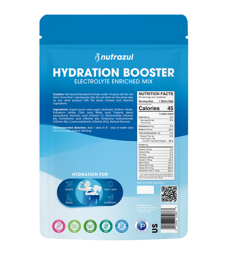 Nutrazul Hydration Booster- Multi pack 30 Sticks