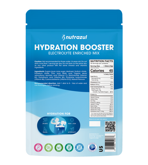 Nutrazul Booster d'hydratation - Pack multiple de 90 bâtonnets