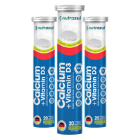 Nutrazul® Calcium + Vitamin D3 Effervescent Tablets | Lemon Lime (Pack of 3)