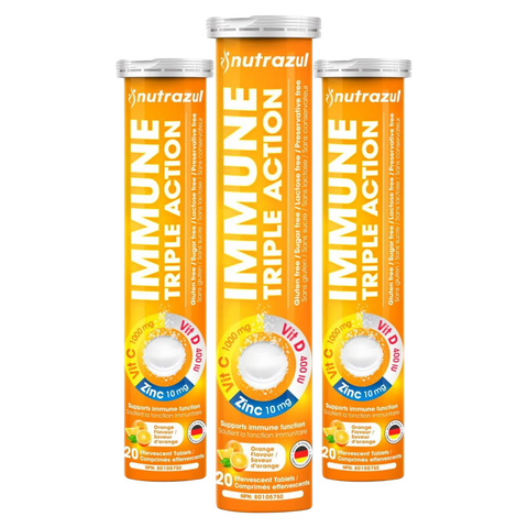 Nutrazul® Immune Triple Action Effervescent Tablets I Orange (Pack of 3)