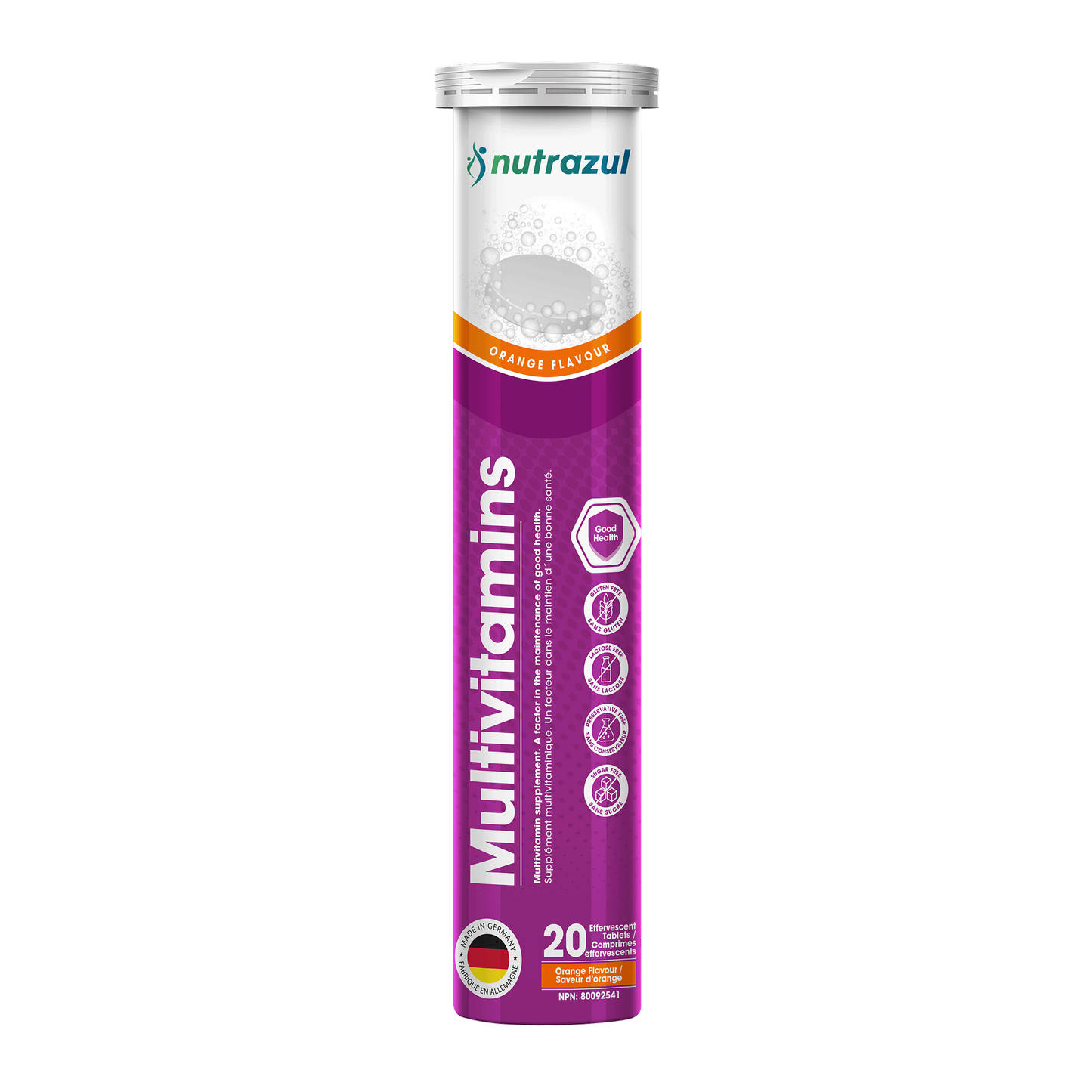 Nutrazul Multivitamin Effervescent Tablets - Orange 20’s | 20 Days Supply