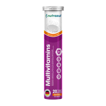 Nutrazul Multivitamin Effervescent Tablets - Orange 20’s | 20 Days Supply