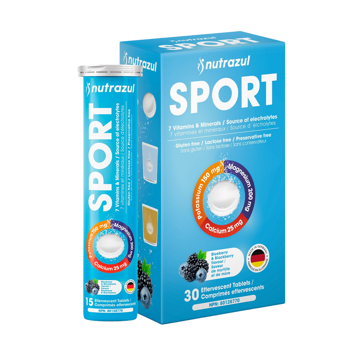 Nutrazul® SPORT Effervescent Tablets | Blueberry & Blackberry (Pack of 2)