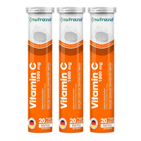 Comprimés effervescents Nutrazul Vitamine C 1000 mg - Orange (paquet de 3 x 20)