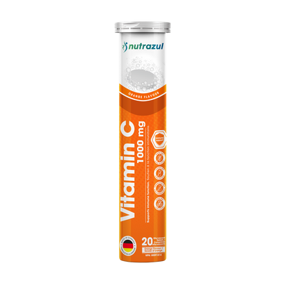 Nutrazul Vitamin C 1000mg Effervescent Tablets - Orange (Pack of 5 X 20)