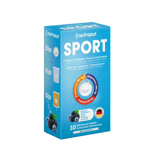 Nutrazul SPORT Effervescent Tablets | Electrolyte & Muscle Support