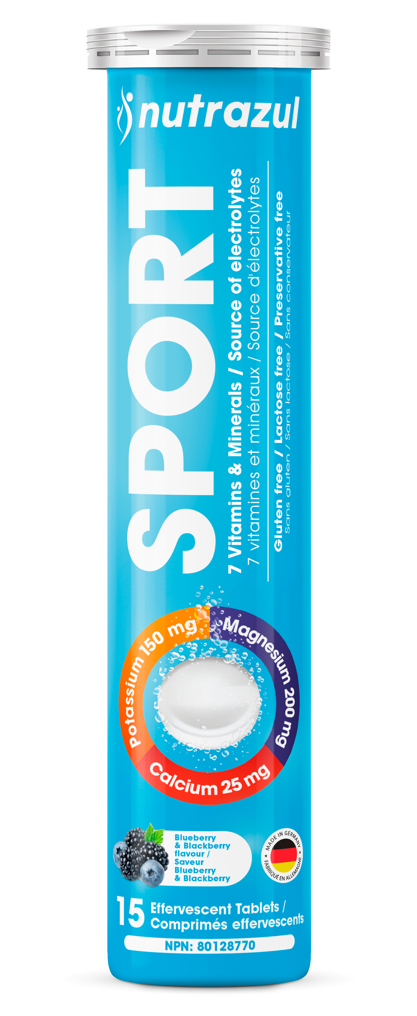 Nutrazul SPORT Effervescent Tablets | Electrolyte & Muscle Support