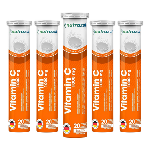 Nutrazul® Vitamin C 1000mg Effervescent Tablets | Orange (Pack of 5)