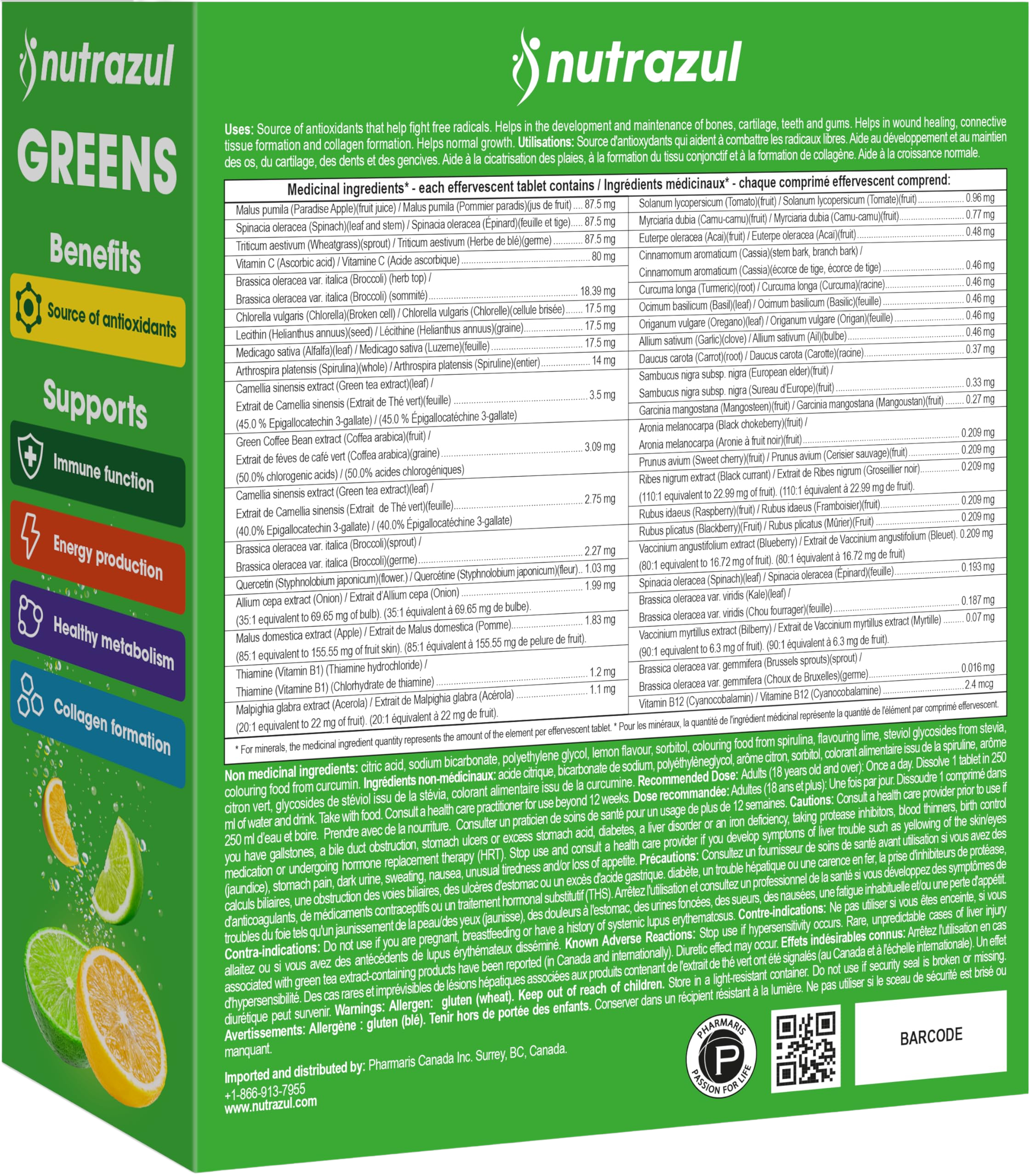 Nutrazul® GREENS Effervescent Tablets | Antioxidants & Nutrient Support