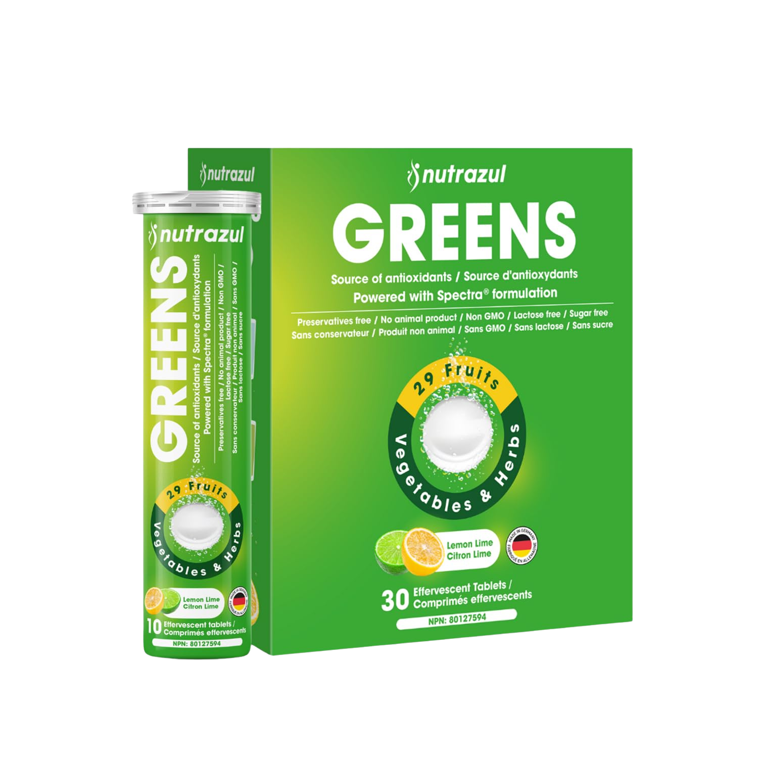 Nutrazul® GREENS Effervescent Tablets | Antioxidants & Nutrient Support