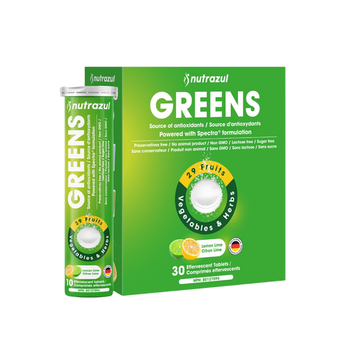 Nutrazul® GREENS Effervescent Tablets | Lemon Lime (Pack of 3)