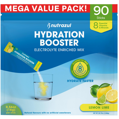 Nutrazul Booster d'hydratation - Citron vert 90 bâtonnets